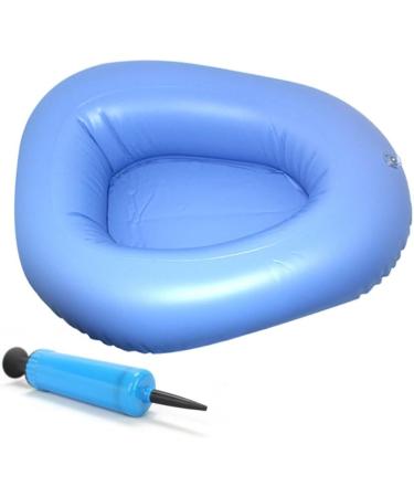 KIKIGOAL Washable Portable Inflatable Bed Pan for Elderly, Inflatable Stool Bedsore Toilet - Blue - Buy Online on GoSupps.com