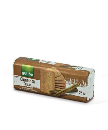 Gullon Cinnamon Crisps - Crispy Cinnamon Tea Biscuits Sprinkled with Sugar - 8.29 oz.