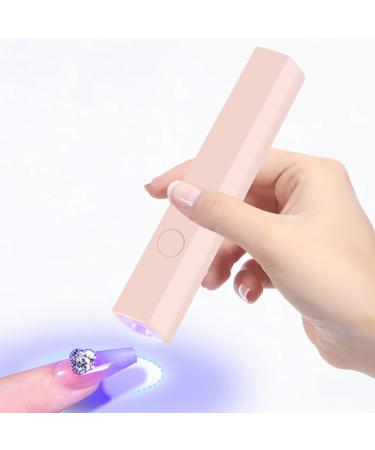 CGBE mini UV lamp for nails small nail lamp nail dryer for gel nail polish portable 3W UV LED lamp for gel nails 20s/60s timing modes USB charging suitable for beginners DIY HIGHER Salon pink - Buy Online on GoSupps.com