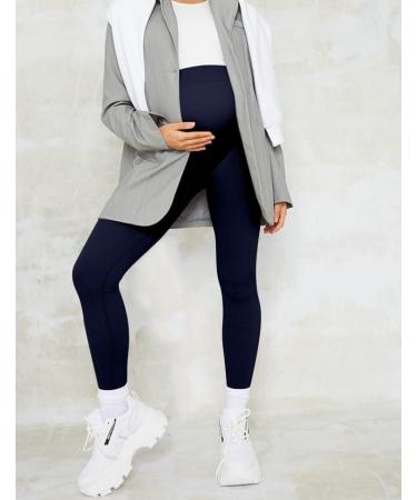 SHADOW DANCE UK Maternity Over Bump Leggings - Navy Blue, Size 14 | Pregnancy Baby Tights Support Belly - Buy Online on GoSupps.com