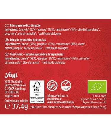  Yogi Tea Classic Infusion 17 x 1.8g - Buy Online on GoSupps.com