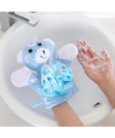 Mobestech 4Pcs Cartoon Children Bath Shower Gloves - Animal Design Bath Sponge for Baby Toddler Kids - Buy Online on GoSupps.com