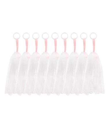 9 Pieces Foam Net for Facial Cleansing Shower Bubble Net Easy Bubble Mesh Bag Foam Net With Drawstring Design