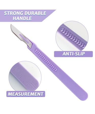 Disposable Sterile Scalpel Blades 10-Pack - Surgical Knife for Biology, Anatomy, and Podiatry - Ideal for Dermaplaning, Medical Students, and Crafting - Purple - Buy Online on GoSupps.com