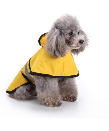 Ultra-Light Waterproof Dogs Raincoat with Hood - Reflective Stripes for Large Dogs 4XL - Breathable Yellow Jacket - Buy Online on GoSupps.com