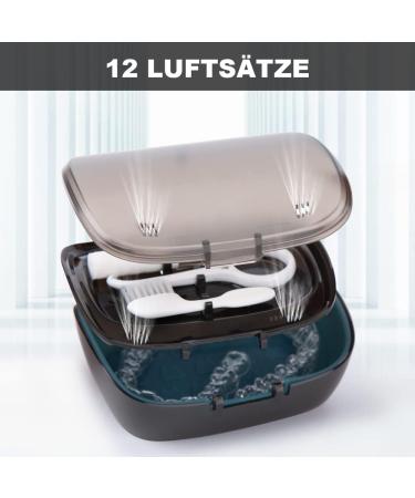 LdawyDE Denture Box Retainer Case Set - Denture Brush Chewies and Removal Tool Included - Mirror Attached for Convenience Black - Buy Online on GoSupps.com
