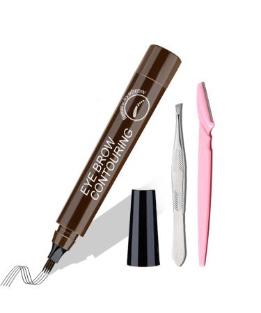 Wuiil eyebrow pencil for beginners and professionals waterproof eyebrow pencil welding festival Eyebrow Pencil creates effortlessly looking brows (dark brown)