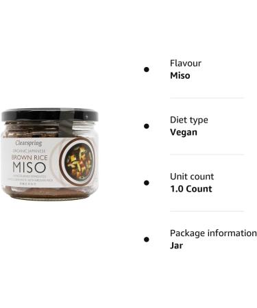 Clearspring Organic Brown Rice Miso Paste - 300g (Unpasteurised) - Buy Online on GoSupps.com