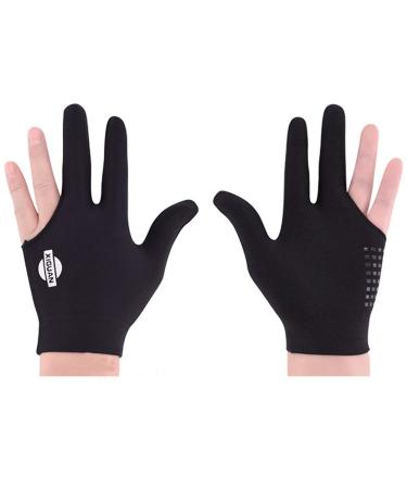 TROUFY Billiard Gloves for Left/Right Hand Black Full Finger Left Hand