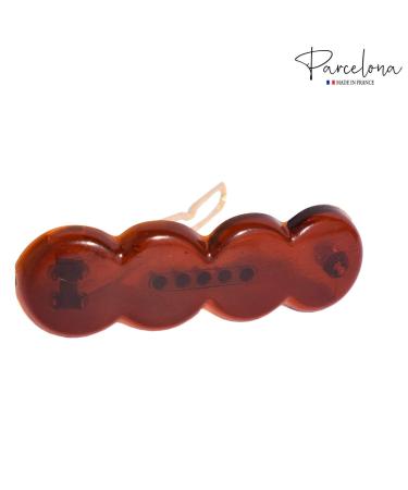 Parcelona French Circle Scallop Tortoise Shell Brown Small 1 1/2 Celluloid Hair Clips Set - Pack of 4 for Women and Girls - Buy Online on GoSupps.com