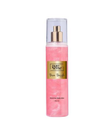 P../ureSense Diva Dazzle Pink Shimmer Body Mist Spray for Women | Long Lasting Luxury Refreshing Fragrance | Travel Friendly | 150ml