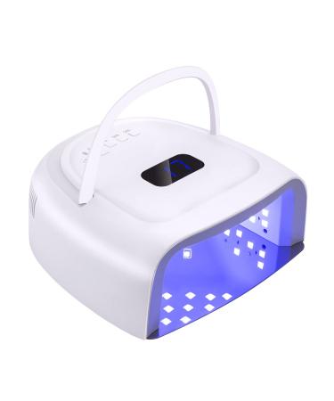 Ayshone 60W Rechargeable LED Gel Nail Lamp Cordless UV Led Nail Light Nail Dryer for Gel Nails with Lifting Handle Touch Sensor LCD Screen