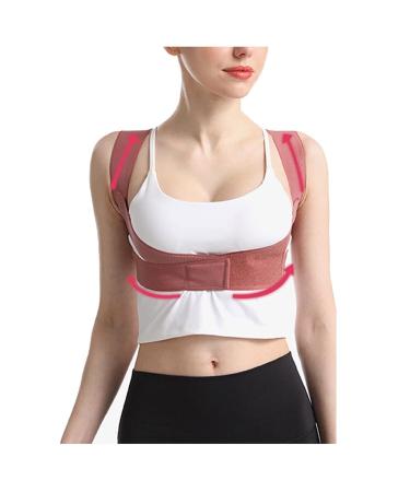 Back Posture Corrector for Women Gathered Chest Support Clavicle Back Brace Support Adjustable Breathable Back Support Providing Pain Relief Shoulder Neck (Color : Size : Large) (Pin (Med