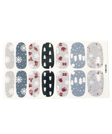 dijiusidy Nail Art Stickers Self-Adhesive Fingernail Decal with Strap Glue DIY Art Decor Full Cover Manicure Kits for Women Girls YMX196