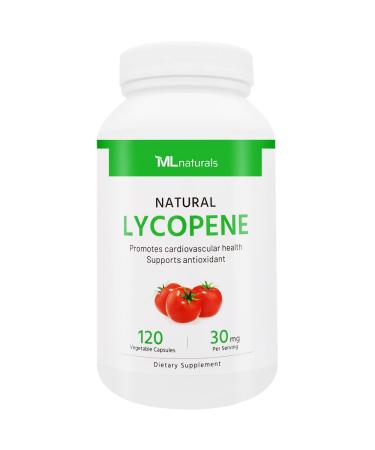 ML Naturals Natural Lycopene 30 mg (High Potency) 120 Vegetable Capsules (4 Month Supply). All-Natural from Tomatoes 120 Count (Pack of 1) - Buy Online on GoSupps.com