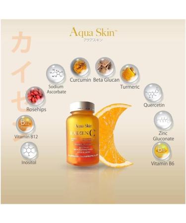Aqua Skin Kaizen C 500mg 10 in 1 Vitamin C 30 Capsules - Non-Acidic Supplement - Buy Online on GoSupps.com