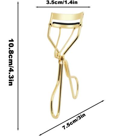 Eyelash Curler Handheld No Eye Lash Curler - Dramatically Curled Eyelashes Curler with Padded Handle for Long Lasting Effect Gold-plated-pvc Box - Buy Online on GoSupps.com