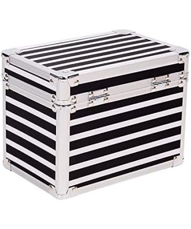 Vaultz Medicine Lock Box with Combination Lock - 5x7x5 Cabinet Safe - Black & White Stripes - Buy Online on GoSupps.com