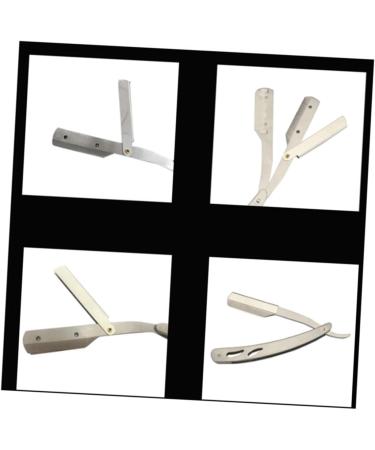 Beavorty 4-Piece Barber Shaving Tools Set | Stainless Steel Mustache Scissors & Manual Razor - Old Fashioned Shaving Essentials - Buy Online on GoSupps.com