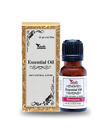 Ganga ayurveda geranium essential oil - more likeable for flawless and timeless skin - 100% pure natural therapeutic geranium oil essential oils || 15 ml