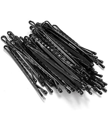 Benoon Black Jumbo Bobby Hairpins - 60 Metal Wave-Shaped Clips | Flat Lace Style Hairpins for Salon & Everyday Use - Buy Online on GoSupps.com