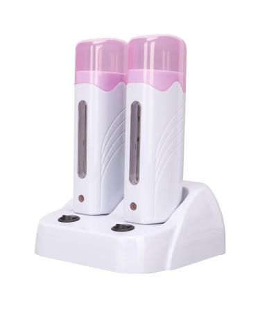 Double Depilatory Heater & Portable Wax Roller Set | Jelly Wax for Armpit & Bikini Hair Removal | 2 Wax Cartridges & 100 EU Plugs 220V - Buy Online on GoSupps.com