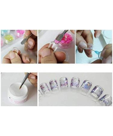 WINBST DivaScarlet Aquarium Nails Art Tips - 100 Pieces DIY French Acrylic Nail Tips with Box for Stunning Nail Art - Buy Online on GoSupps.com