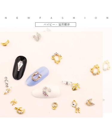 Nail Rhinestone Nail Charm Metal Gold Rivet Stud Mix Pattern Nail Art Decoration Palace Style Shining Accessories Tips 20 Designs - Buy Online on GoSupps.com