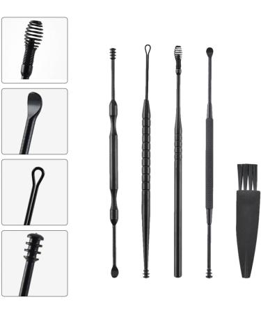 NULYLU Professional Ear Wax Removal Tool Set 5pcs Double-Head Rotating Ear Scoop Cleaner Kit Portable Reliable Earwax Remover at Home and Travel - Buy Online on GoSupps.com