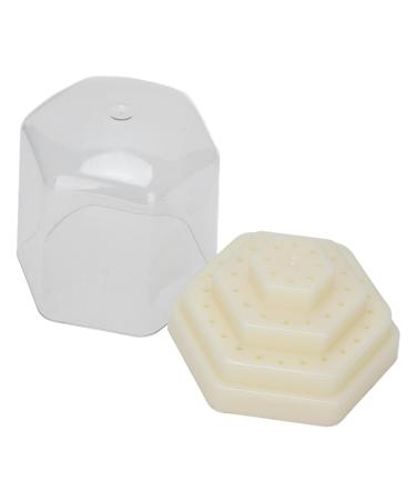 48 Big Nail Drill Bits Holder Holes Nail Drill Bits Organizer Container Manicure Tools Storage Stand Nails Necessary Tool for Home Use Nail Salon (White)