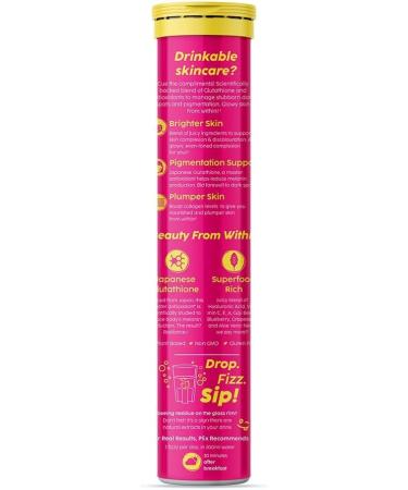 PLIX - THE PLANT FIX Skin Hydration Combo - Hyaluronic Acid And Skin Glow Glutathione 15 Effervescent Tablets Supports Skin Elasticity Firmness And Dewy Skin - Buy Online on GoSupps.com