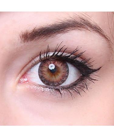 Buy Matlens Geolica Colored Contact Lenses - Eyescream ChoComouss Braun Big Eyes XMU A16 | 0.75 Dioptries | Includes 2 Lenses & Care Kit | International Shipping Available - Buy Online on GoSupps.com