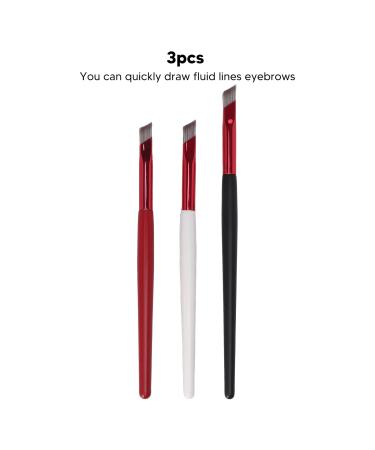 3PCS Professional Angled Eyebrow Brush Set - Multifunctional Makeup Tools for Flawless Brows | International Shipping Available - Buy Online on GoSupps.com