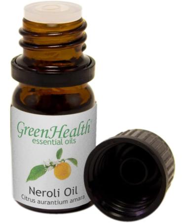 Neroli Essential Oil 1/6 fl oz (5 ml) Amber Glass Bottle w/Euro Dropper 100% Pure & Undiluted - GreenHealth - Buy Online on GoSupps.com