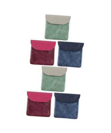 Lurrose 6 pc storage bags for women's bandages Multifunctional bag for the period bag for tampon container Transportable sanitary container Small period pocket travel caricature