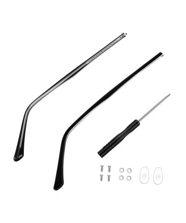 Villcase 1 pair of glasses accessories glasses bracket replacement glasses replacement bars replacement bars for glasses Brille temple glasses temple arm-legs replacement metal men and women picture frames sunglasses black