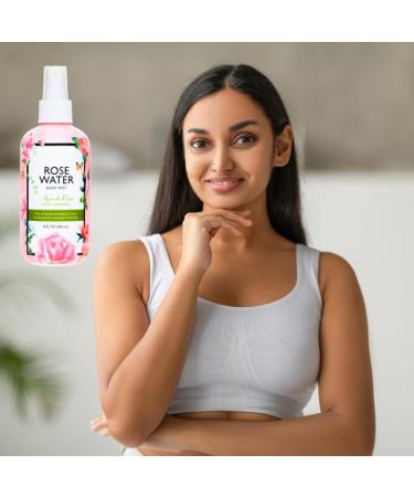 Hydrating Rose Water Mist Spray 8 fl oz Refreshing Facial and Body Toner for Skin and Hair Compatible with All Skin Types Soothing Alcohol-Free pH-Balancing Floral Mist - Buy Online on GoSupps.com