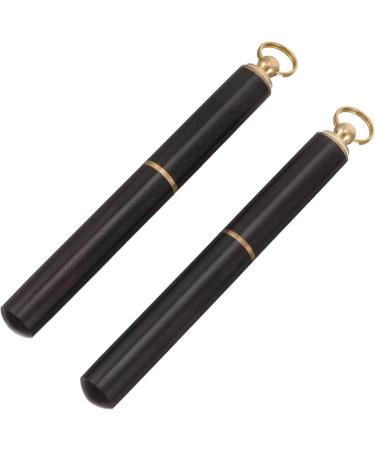 Portable Ear Cleaner Spoon Stainless Steel with Ring - Black | Earwax Removal Tool - Buy Online on GoSupps.com