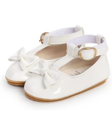 Baby Anti-Slip First Walking Shoes | Soft Sole Toddler Sneakers for 6-12 Months | Infant PU Leather Prewalkers with Sock | White - Size 14 - Buy Online on GoSupps.com