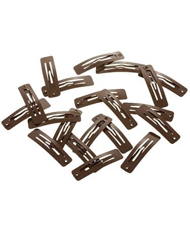 HAARallerliebst Small Rectangular Hair Clips (20 pcs Brown 4 cm) with White Storage Box - Ideal for International Shipping - Buy Online on GoSupps.com