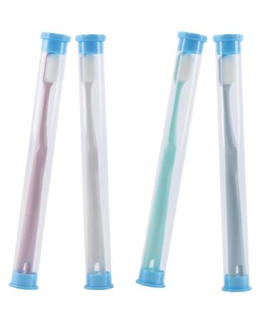 Healvian 4 pieces Individual toothbrushes tooth toothbrush plastic-free woman toothbrush toothbrushes from charcoal eco-toothbrush organic toothbrush disposable toothbrush profession bristle pp pregnant woman