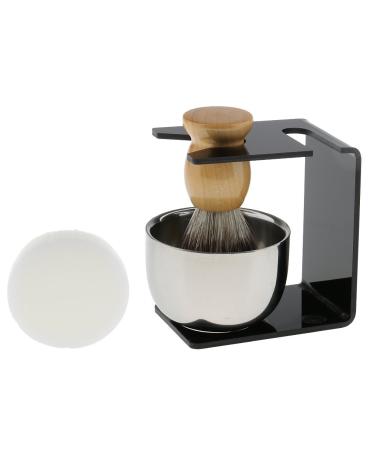 Gazechimp 4 In 1 Shaving Set - Shaving Stand - Shaving Soap Bowl - Shaving Soap - Shaving Brush