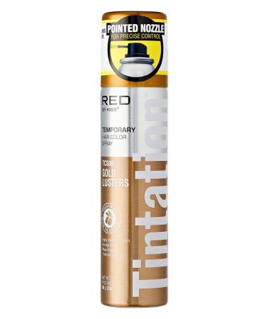 Kiss Tintation Temporary Color Spray Gold Lusters 2.82 Ounce (Pack of 3)