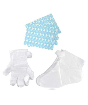 Milist paraffin wax gloves foot covers plastic one -off gloves ankle boots paraffin bath feet liner foot hot bad wax spa wax therapy pocket white 200 pieces