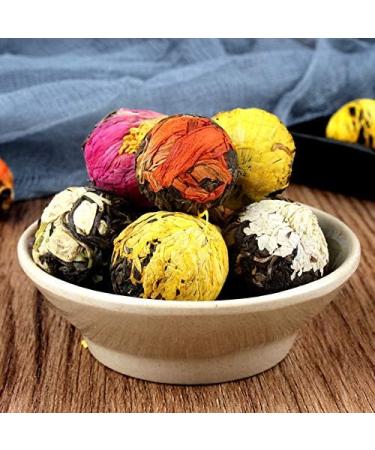 Yunnan Pu'er Scented Tea 120g (18pcs) Dragon Ball Gift Box Raw Tea Rose Jasmine 6 Flavor Combination Pu'er Scented Tea (4.2oz.) - Buy Online on GoSupps.com