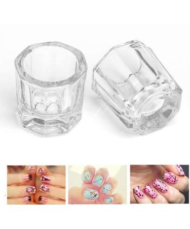 Crystal Glass Acrylic Acrylic Powder Liquid Nail Cup Dish Dappen Bowl Cup Equipment Nail Lid Tools D9R5 Women - Buy Online on GoSupps.com