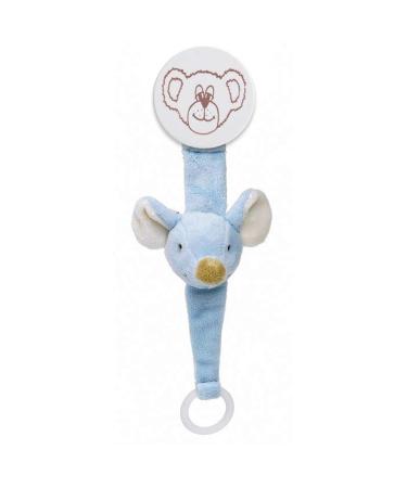Pacifier chain mouse Teddykompaniet light blue