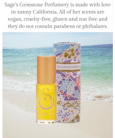 Moonstone Perfume Oil Roll-On by Sage- 1/8 oz Vegan & Cruelty-Free Floral Scent Gardenia Paperwhites Stargazer Lily Moonstone 1/8 oz Perfume Oil Roll-On - Buy Online on GoSupps.com