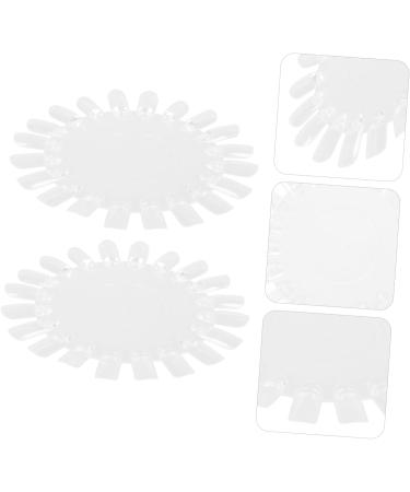 Ipetboom 2 Sets Nail Color Card Practice Nail Piece Tools Transparent Color Cards Practice Manicure Color Boards Manicure Color Card Nail Art Color Plates Manicure Color Mark Boards Disc - Buy Online on GoSupps.com