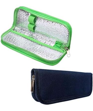 Jteyult Navy Blue Insulin Travel Case Diabetic Medication Organizer Bag - Buy Online on GoSupps.com